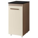 Ver imagem 2 de Armário Multiuso Zara 1 Porta Organizador Cozinha Lavanderia Cor:savana Off White