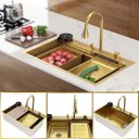 Ver imagem 1 de Cuba para Cozinha Gourmet Miami Dourada Aço Inox 304 Goldenx