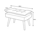 Ver imagem 2 de Banqueta Puff Decorativo Opala Cinza Chumbo Pé Palito