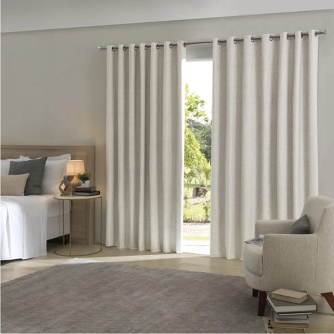 Cortina Decora C/ Blackout - Cris - 2,60m X 1,80m - P/ Varão - Dohler Cris D