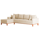 Ver imagem 5 de Sofá 4 Lugares Beny com Chaise Esquerdo Suede Bege