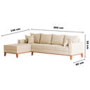Ver imagem 6 de Sofá 4 Lugares Beny com Chaise Esquerdo Suede Bege