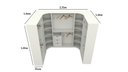 Ver imagem 1 de Kit Armário Closet Modulado M7 (colmeia, loja, Expositor, sapateira, roupa, organizador)