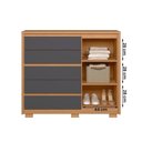 Ver imagem 3 de Cômoda Sapateira Duetto 1 Porta e 5 Gavetas