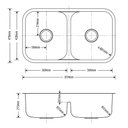 Ver imagem 4 de Cuba Cozinha Aço Inox 1mm Escovado C202ld 81,9x47,8x21,5 Cm