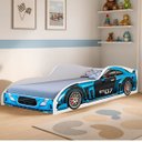 Ver imagem 1 de Cama Carro Solteiro Montessoriana Mdf Resistente P/ Meninos:azul