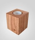 Ver imagem 2 de Abajur Madeira Cube P/ Sala Mesa Quarto Cabeceira De Cama