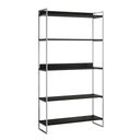 Ver imagem 2 de Kit Industrial Estante Guaecá 180x95 + Aparador Córdoba 100x95 3 Prateleiras Sala - Branco/preto