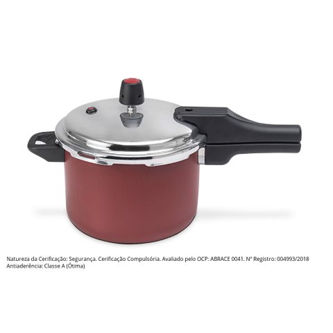 Panela de Pressão Multiflon 4,5 Litros 2,80mm Vermelho - 73145