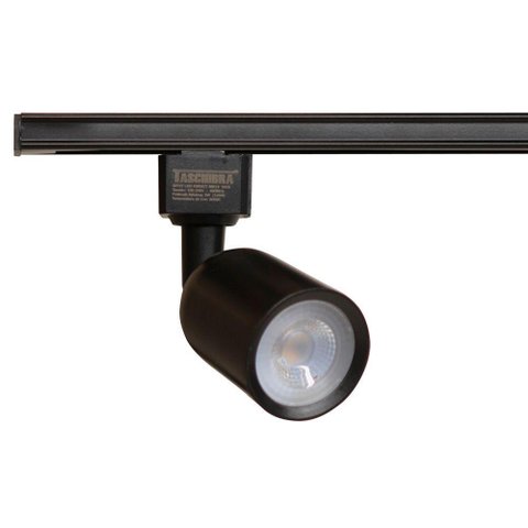 Kit Trilho 1 Metro C/ 3 Spot Taschibra Mr16 Gu10 3000k Preto