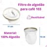 Kit 2 Coador de Café Filtro de Pano sem Cabo 103 e Porta Filtro com Funil - 3