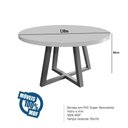 Ver imagem 4 de Sala de Jantar 110x110 MDF/Vidro 4 Cadeiras Safira Bom Pastor