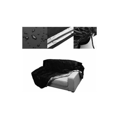 Capa Impermeável Compatível Sofá 3 Lug Preto