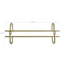 Ver imagem 3 de Suporte Porta Taças Reto 25cm Organizador De Taças Suspenso Dourado