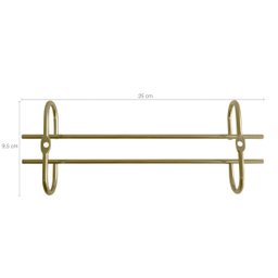 Suporte Porta Taças Reto 25cm Organizador De Taças Suspenso Dourado - 3 Suporte Porta Taças Reto 25cm Organizador De Taças Suspenso Dourado - 3