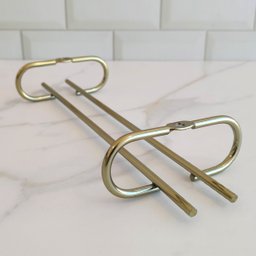 Suporte Porta Taças Reto 25cm Organizador De Taças Suspenso Dourado - 5 Suporte Porta Taças Reto 25cm Organizador De Taças Suspenso Dourado - 5