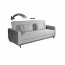 Ver imagem 7 de Sofá Cama Yara 3 Lugares Retrátil e Reclinável 205cm Bege Bom Pastor