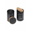 Ver imagem 4 de Kit 2 Potes Metálicos Café e Açúcar Preto Fosco 14,5cm