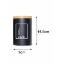 Ver imagem 3 de Kit 2 Potes Metálicos Café e Açúcar Preto Fosco 14,5cm