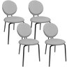 Kit 04 Cadeiras Para Sala de Jantar Cozinha Évora L02 Linho Cinza - Lyam Lyam Decor - 1