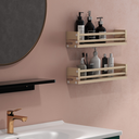 Ver imagem 1 de Kit 2 Prateleiras de Madeira Pinus para Banheiro Organizadora e Decorativa - Selena