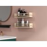 Kit 2 Prateleiras de Madeira Pinus para Banheiro Organizadora e Decorativa - Selena - 5