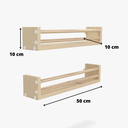 Ver imagem 2 de Kit 2 Prateleiras de Madeira Pinus para Banheiro Organizadora e Decorativa - Selena