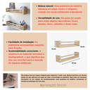 Ver imagem 6 de Kit 2 Prateleiras de Madeira Pinus para Banheiro Organizadora e Decorativa - Selena
