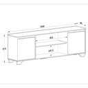 Ver imagem 3 de Rack com Painel 55" e Estante Mdp Branco com Siena