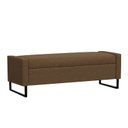 Ver imagem 1 de Recamier Bau Paris Base de Metal 1,20m Suede Marrom - Inova Decorações