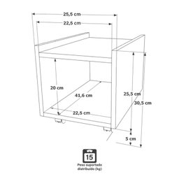 Suporte para Cpu e Estabilizador com Rodinhas Netmobil - Branco - 4