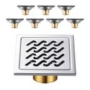 Ver imagem 1 de Ralo de Inox 10x10 Kit 7 Uni Banheiro Lavabo Anti Odor Anti Inseto Higienico Seguro Resistente Cozin