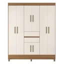 Ver imagem 5 de Guarda Roupa Casal 8 Portas e 2 Gavetas Paranaguá Amêndola Touch-off White