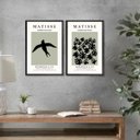 Ver imagem 1 de Kit 2 Quadros Matisse Andorinha e Coral 45x34cm:moldura Branca