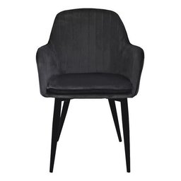 Kit 6 Cadeira Poltrona Vintage Eames em Tecido Veludo Preto:veludo Preto/preto/listras - 5