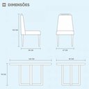 Ver imagem 3 de Conjunto Sala de Jantar 4 Lugares Mesa Lisy e Cadeiras Safira Móveis Mix