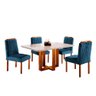 Conjunto Sala de Jantar 4 Lugares Mesa Lisy e Cadeiras Safira Móveis Mix - 2