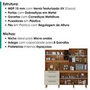 Ver imagem 4 de Kit Cozinha 7 Portas 3 Gavetas 208 cm Atria Cinamomo Areia Zanz