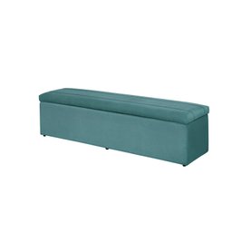 Calçadeira Baú 100 cm Suede Azul Tiffany - 1