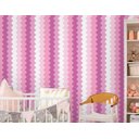 Ver imagem 1 de Papel de Parede Infantil - Ondas Verticais Rosa Arte Destaque 2 Metros
