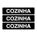 Ver imagem 1 de Combo 3 Placas De Sinalização Cozinha 30x7 Acesso - A-409 F9e
