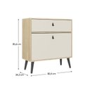 Ver imagem 3 de Sapateira Cômoda com Gaveta para Quarto Bege/Amêndoa/Off White