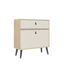 Ver imagem 2 de Sapateira Cômoda com Gaveta para Quarto Bege/Amêndoa/Off White