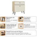 Ver imagem 6 de Sapateira Cômoda com Gaveta para Quarto Bege/Amêndoa/Off White