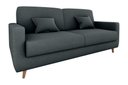 Ver imagem 1 de Sofá Cama Premium 3 Lugares 1,90 Larg Emilia Matrix Cor:veludo Cinza