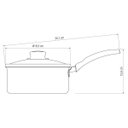 Ver imagem 4 de Kit Com 2 Panelas Antiaderente Tampa de Vidro 16 Cm e 18 Cm Tramontina Turim