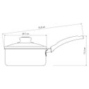 Ver imagem 5 de Kit Com 2 Panelas Antiaderente Tampa de Vidro 16 Cm e 18 Cm Tramontina Turim