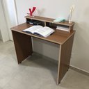 Ver imagem 7 de Escrivaninha Versátil com Suporte para Monitor e Anny 2 Nichos 90,8cm Freijó