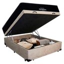Ver imagem 2 de Cama Box Baú Casal Suede + Colchão Molas Ensacadas Antares Ortobom 138x188x71 Bege