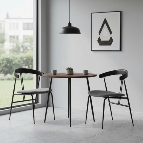 Conjunto 2 Cadeiras Minimalistas em Aço Escandinavia Fratini
